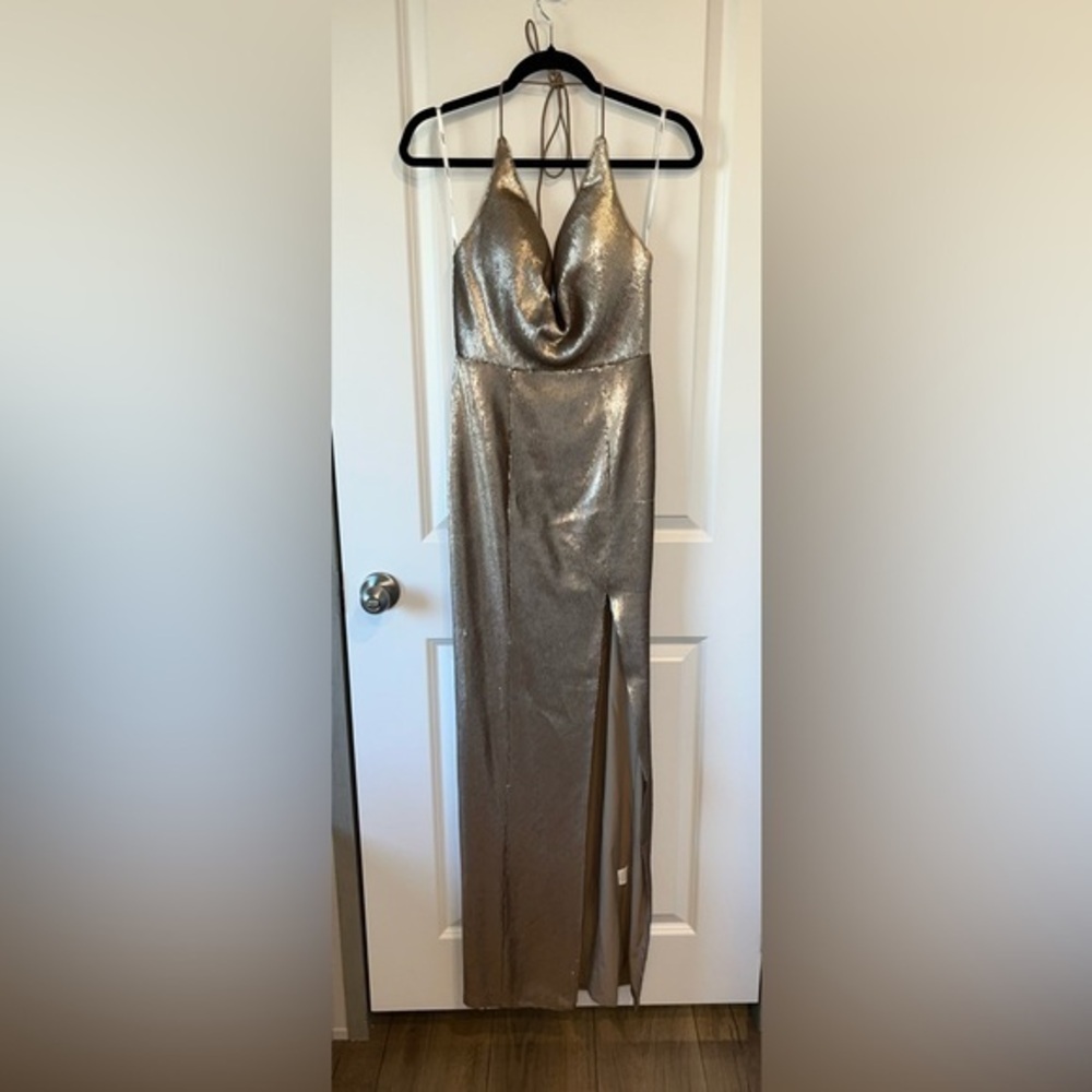 Jadore Australia Evening dress High Slit Sequin Gown Long Dress Party US 6